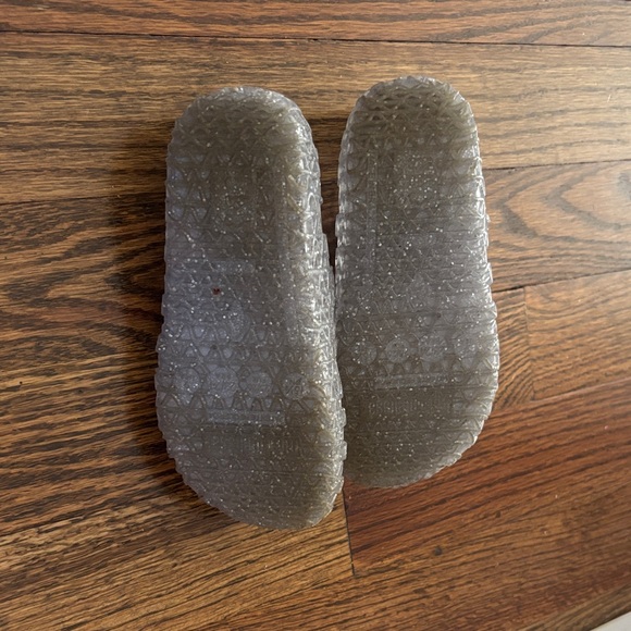 Mini Melissa Campana Kids Glittery Silver MaryJane Flats - Picture 5 of 7